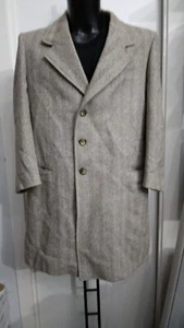 Abrigo de Lana Usado Hombre Blanco Y Marrón Talla 50 PGS498PI - Imagen 1 de 6
