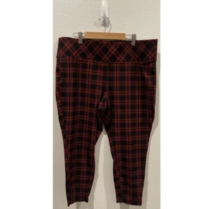 TORRID Pixie Burgundy Plaid Pants Size 2 - Bild 1 von 3