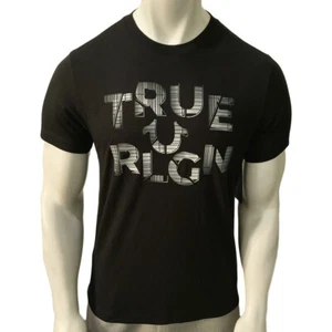Neu mit Etikett True Religion UVP $ 59,99 SCHWARZES KURZÄRMLIGES HERREN-T-SHIRT MIT RUNDHALSAUSSCHNITT GRÖSSE M - Bild 1 von 5