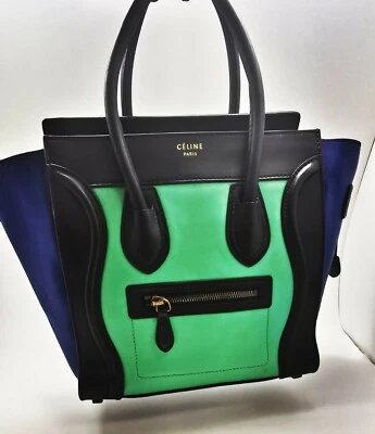 CÉLINE Micro Luggage Tote Mini Tricolour Smooth Calfskin. - Image 1 of 4