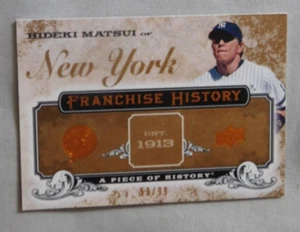 2008 Upper Deck A Piece of History FH-37 Hideki Matsui New York Yankees nm-mt - Picture 1 of 1