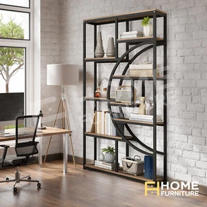 Display Storage Shelves Bookshelf Bookcase Stand Rack Cupboard Dark Walnut - Picture 1 of 12