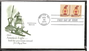 US SC # 1612 Railroad Lantern FDC. Pair . Americana Issue, Artmaster Cachet. - Picture 1 of 1