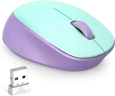 Portable  Wireless Mouse,  2.4GHz Silent with USB Receiver, Optical USB Mouse - Image 1 of 4