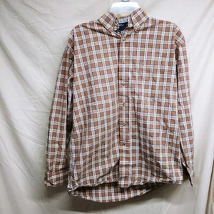 Wrangler George Strait Cowboy Cut Collection Mens Size XL Brown Plaid Shirt - Picture 1 of 16