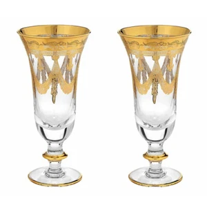 2er Set Interglass Italy Kristallgläser - klare italienische Sektflöten - Bild 1 von 2
