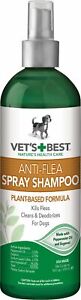 Vet's Best Anti-Bug Easy Spray Shampoo for Dogs, 16-oz bottle   Free Shipping