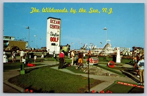Wildwood NJ~Skyline Mini Golf at Hunt's Pier~New Jersey Shore UNUSED Ad Postcard - Bild 1 von 2