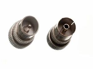New Pack Of 24 Coaxial Aerial Cable Connectors 12 X Female 12 X Male - Onestopdi - Picture 1 of 1