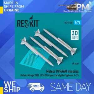 Reskit RS72-0460 1/72 Meteor BVRAAM missiles (4 pcs) Rafale, Mirage 2000, JAS-39 - Picture 1 of 2