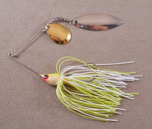 Bass Fishing Señuelo Spinnerbait personalizado, 1/4 oz, con 1 Colorado y 1 hoja de sauce - Imagen 1 de 2