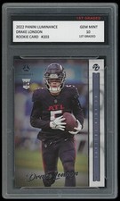 DRAKE LONDON 2022 PANINI CHRONICLES LUMINANCE 1ST GRADED 10 ROOKIE CARD FALCONS