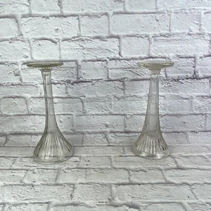 Pair of Antique Vintage Depression Glass Shelf Risers Old General Store Counter - Picture 1 of 7