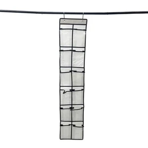 12-Compartment White Storage Bag Behind Door Storage Hanging Bag - Picture 1 of 12