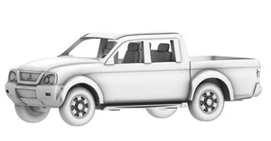 3D Printed 1/72 Pickup L200 1998 Unpainted - Picture 1 of 4