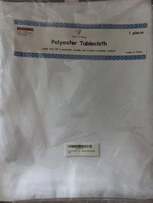 Rectangular Wedding Banquet Polyester Fabric Tablecloth - Image 1 of 3