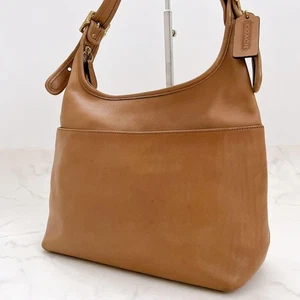 Bolso Hobo Vintage COACH 9058 Legacy Cuero Tostado Top Cremallera Cartera de Hombro - Imagen 1 de 10