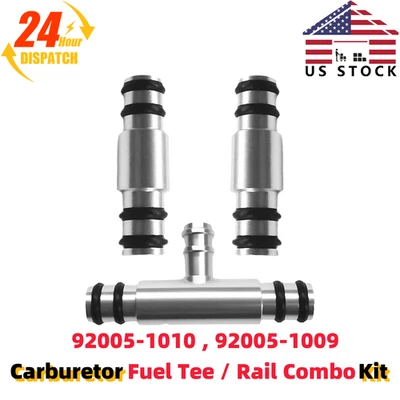 Carburetor Fuel Tee / Rail Combo Kit For 1977-83 Kawasaki KZ1000 KZ650 CSR US - Image 1 of 4