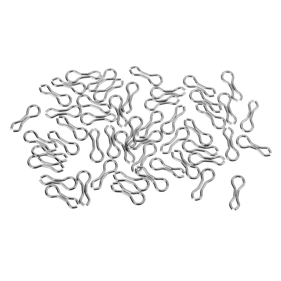 50 stücke Platinen Augen Ösen Angeln Loops Wirbel Draht Auge Gewicht Form - Bild 1 von 1