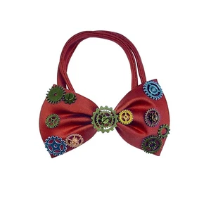 Steampunk Mens Bow Tie with gear Victorian Gear Bowtie Retro Punk Tie for Men - Picture 1 of 21