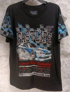 Fast Life 76 Speed Thrist Unlimited Nightkids Myogi Racing T-shirt Size L (G93) - Picture 1 of 4