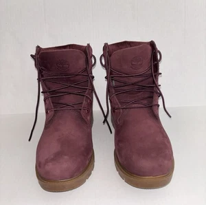 Timberland Premium 6 IN stivale impermeabile donna bordeaux nabuk taglia 8,5 (OA1ZSP) - Foto 1 di 9