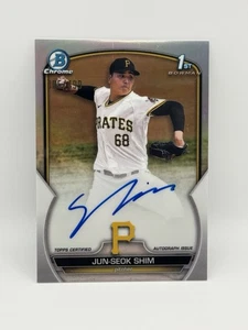 2023 Bowman Chrome Prospect  Jun-Seok Shim 1st Auto Refractor /499 - Picture 1 of 2