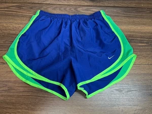 NIKE DRI FIT pantaloncino running/atletico blu/verde donna taglia media - Foto 1 di 4