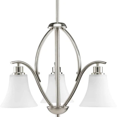 Progress Lighting P4489 Nickel Joy 3-Light 20"W Chandelier - Image 1 of 4