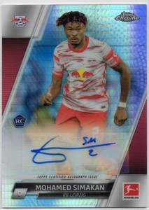 2021-22 Topps Chrome Bundesliga - Mohamed Simakan - Hyper Refractor Auto 025/175 - Picture 1 of 2