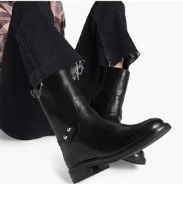 Bota de Moto Rag & Bone Slayton $550 en Negro Talla: EU 37 US 7 - Imagen 1 de 15