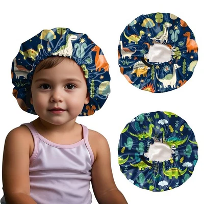 2 PIEZAS Gorros para Niños Niñas Niños Satén Seda Cabello Gorros Doble Capa Elasti... Foto 1 de 4