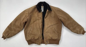 Chaqueta de Colección Carhartt Santa Fe Para Hombres XL Lona Tostada Trabajo Granja Desteñida Occidental EE. UU. - Imagen 1 de 20