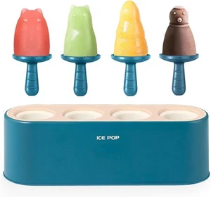 Popsicle Mold Set 4 Pieces Homemade Silicone Popsicle Maker Easy Release Ice - Picture 1 of 7