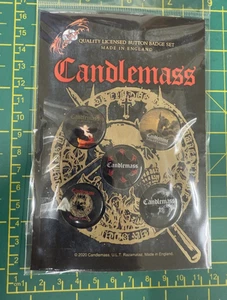 CANDLEMASS THE DOOR TO DOOM 5 BUTTON BADGE PACK OFFICIALLY LICENSED - Picture 1 of 8