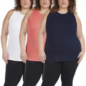 Danskin Ladies' Ribbed Tank, 3-pack Size: XXL - Picture 1 of 8