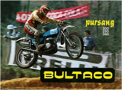 Folleto BULTACO Pursang 360 250 200 MK8 1974 1975 1976 Catálogo de ventas REPRO Foto 1 de 3