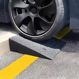 Curb Ramp for Driveway - Heavy Duty Rubber Tread & Threshold Portable Ramp - Picture 1 of 5