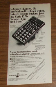 Rara Calcolatrice Pubblicità HEWLETT-PACKARD HP-31E - Scuola Uni Professione 1979 - Foto 1 di 1
