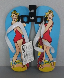 Marilyn Monroe Flip Flops Unused with tag and hanger ©2010 Size M - Picture 1 of 4