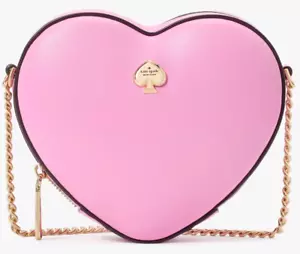 Kate Spade Love Shack 3D Heart Pink Crossbody Bag KK209 Chain Purse NWT $279 - Picture 1 of 7