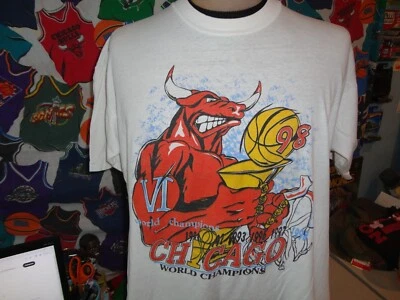 Camiseta De Colección Años 90 Chicago Bulls Finales NBA 1998 Se Ajusta a XL Foto 1 de 4