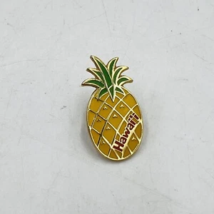 Hawaii Ananas Souvenir Reise Pin Anstecker goldfarben tropische Früchte - Bild 1 von 5