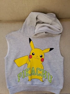 Youth Pokemon Pikachu Size XS Sleveless Hoodie Sweatshirt - Picture 1 of 8