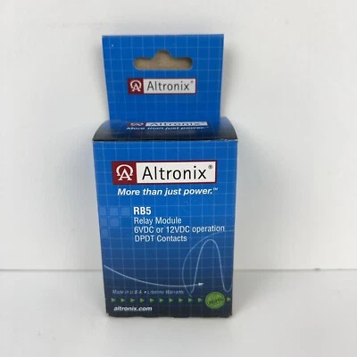 Altronix RB5 Relay Module 6 VDC or 12 VDC DPDT Contacts - Image 1 of 2