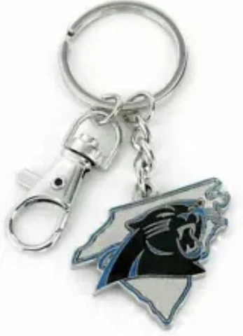 Carolina Panthers Keychain Metal Heavyweight Team Logo Key Ring Cover