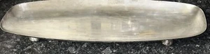 Amston Fine Silver Plated Serving Bowl Vintage 17” X 7” Long Oblong Ball Footed - Picture 1 of 7