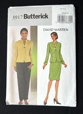 Butterick 3917 Misses Jacket-Skirt-Pants Designer 2003 Pattern size 18-22 Uncut - Image 1 of 2