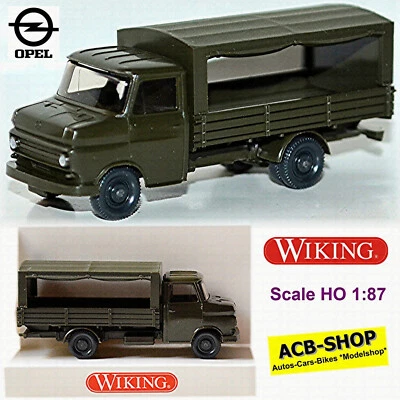 Opel Blitz B 1,9 T Camion Battaglia Militare 1965-75 Verde Oliva 1:87 Wiking - Immagine 1 di 4