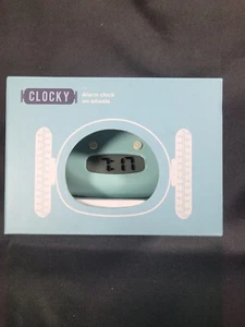 Reloj despertador cromado con ruedas! Reloj despertador Run Away nuevo en caja - Imagen 1 de 5